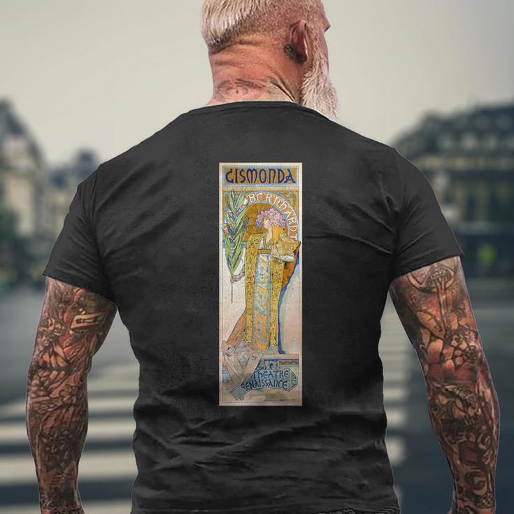 パリの女優 20世紀劇場アールヌーボー フランス メンズTシャツ バックプリント 高齢者への贈り物