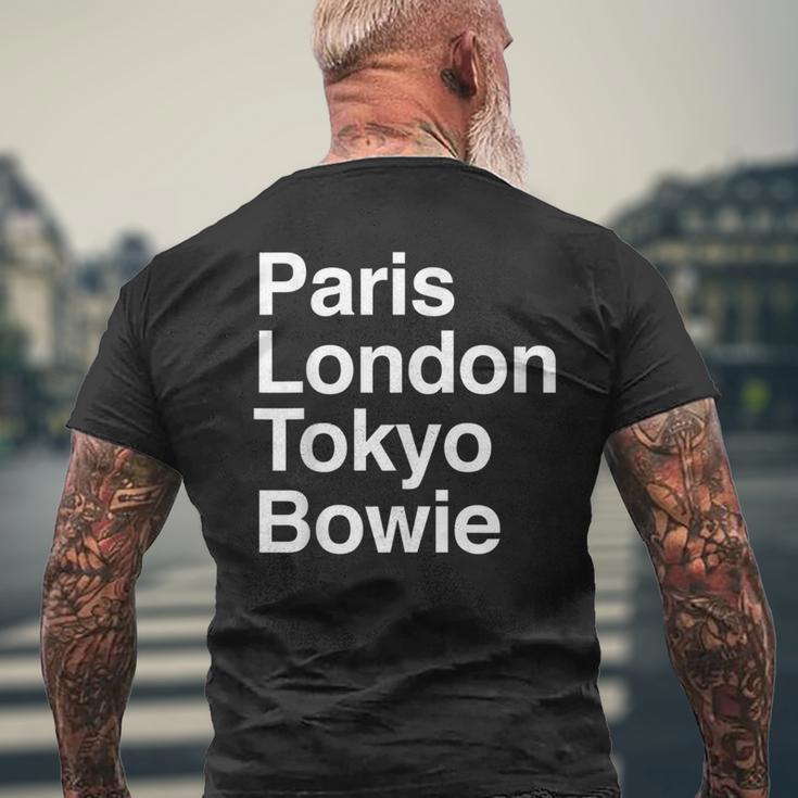 パリ東京ロンドンボウイ ギフトデザイン Bowieouvenir メンズTシャツ バックプリント 高齢者への贈り物