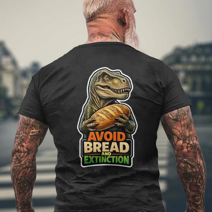 パンと絶滅を避ける恐竜ケトユーモア。 長袖tシャツ メンズTシャツ バックプリント 高齢者への贈り物