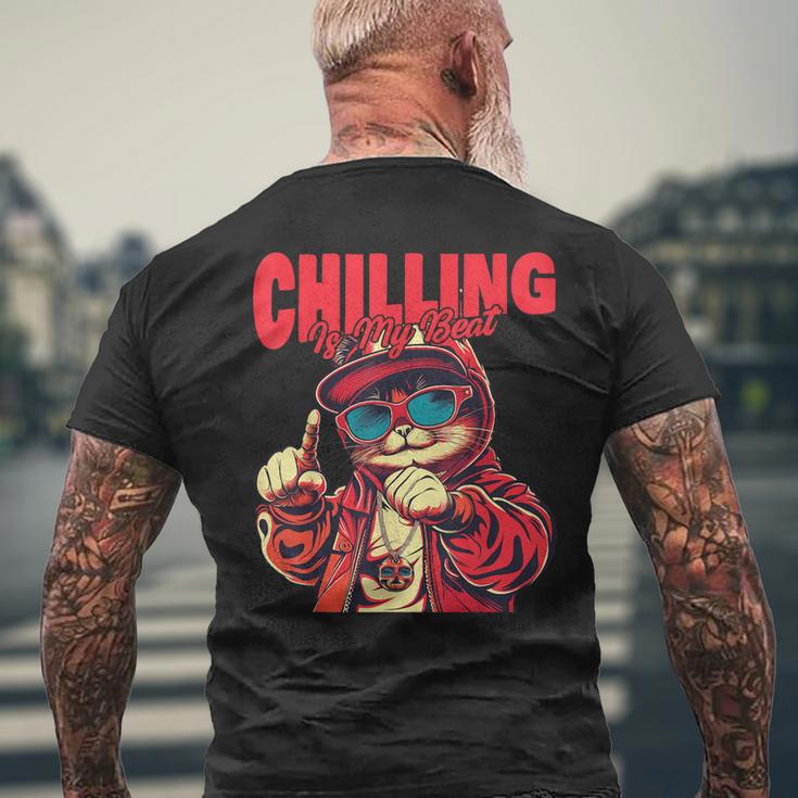 ヒップホップ ラッパー 猫 子猫 キティ ギフト メンズ レディース キッズ ティーン向け メンズTシャツ バックプリント 高齢者への贈り物