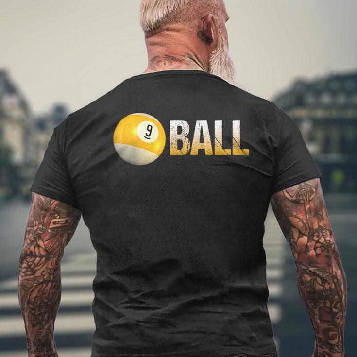 ビリヤード プールボール 9ボール アパレル 9ボール チーム リーグ用 メンズTシャツ バックプリント 高齢者への贈り物