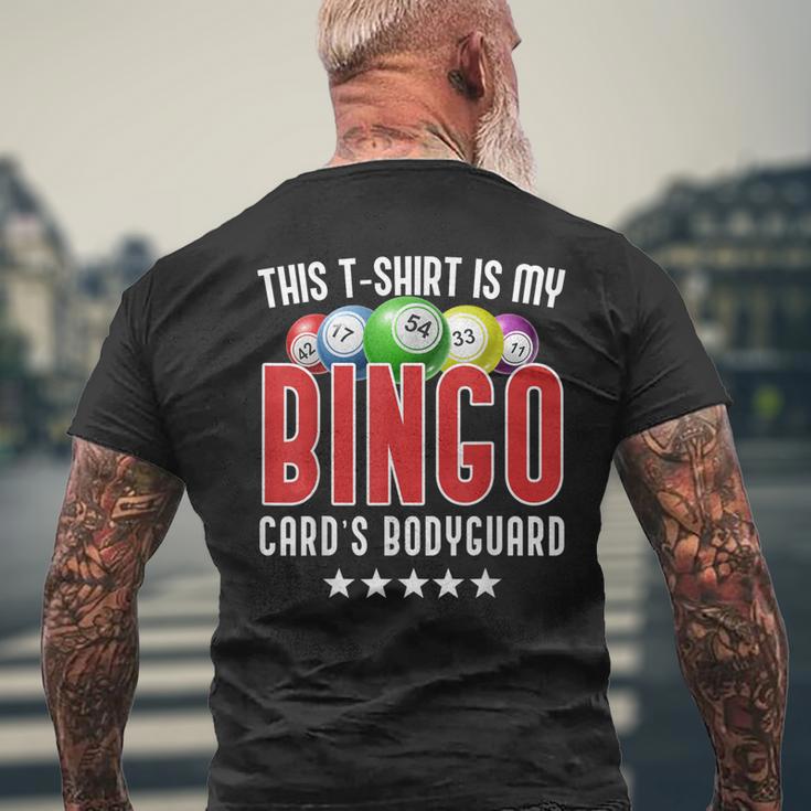 ビンゴカード ボディガード アクセサリー ビンゴ メンズTシャツ バックプリント 高齢者への贈り物