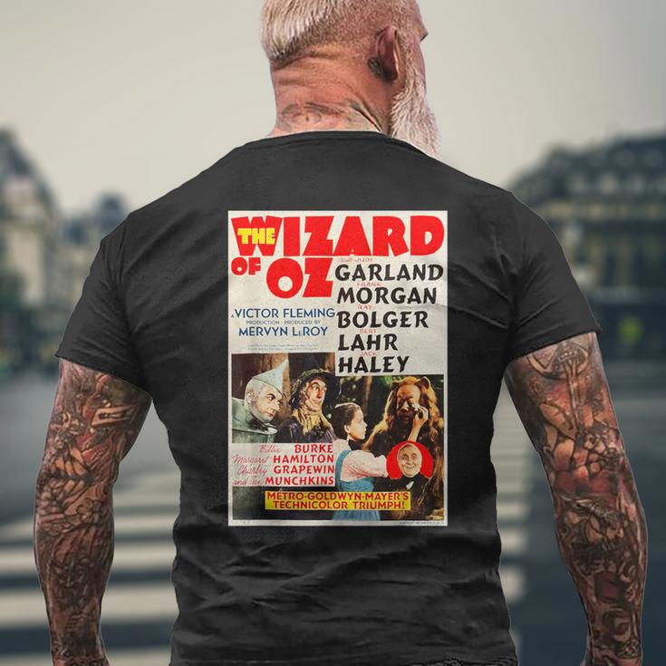 ビンテージオズの魔法使いポスター メンズTシャツ バックプリント 高齢者への贈り物