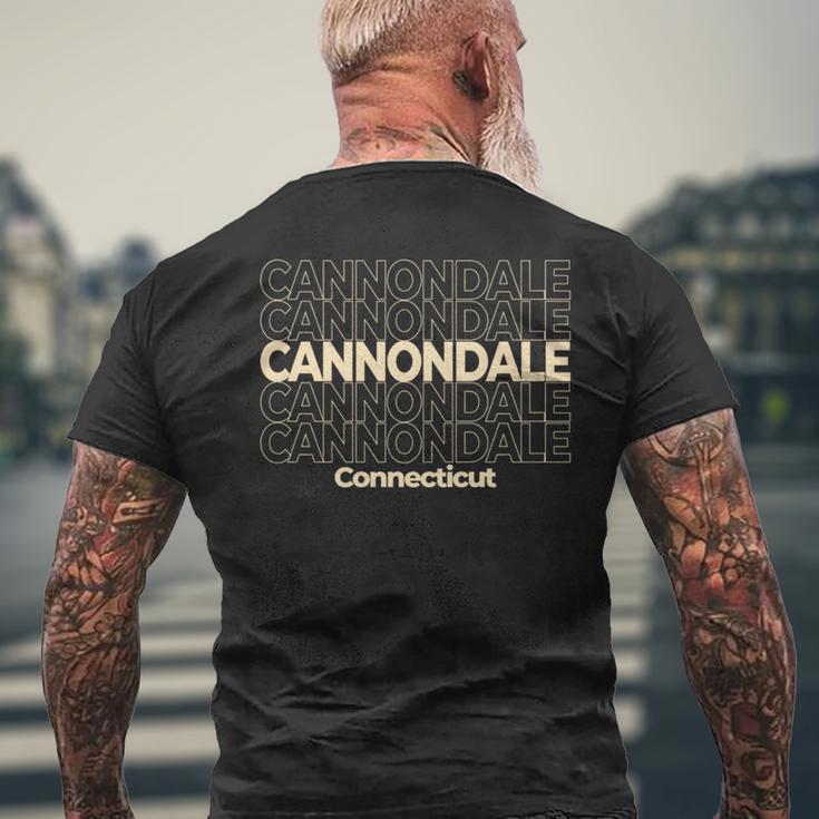 ビンテージキャノンデール、コネチカット州繰り返しテキスト 長袖tシャツ メンズTシャツ バックプリント 高齢者への贈り物