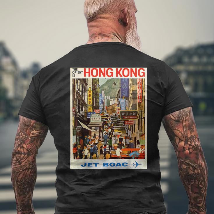ビンテージポスター 香港レトロtシャツ メンズTシャツ バックプリント 高齢者への贈り物