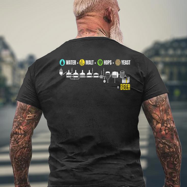 ビール醸造iクラフトビール醸造所自家醸造おかしい メンズTシャツ バックプリント 高齢者への贈り物