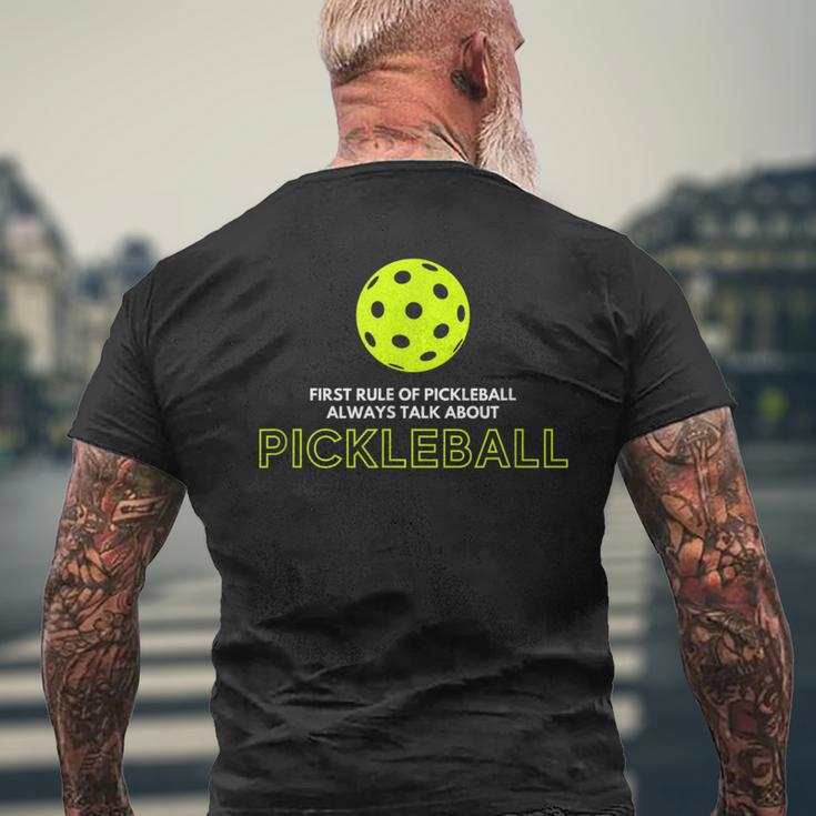 ピックルボール第一ルール メンズTシャツ バックプリント 高齢者への贈り物