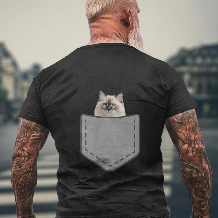ファニーラグドール猫 メンズTシャツ バックプリント 高齢者への贈り物