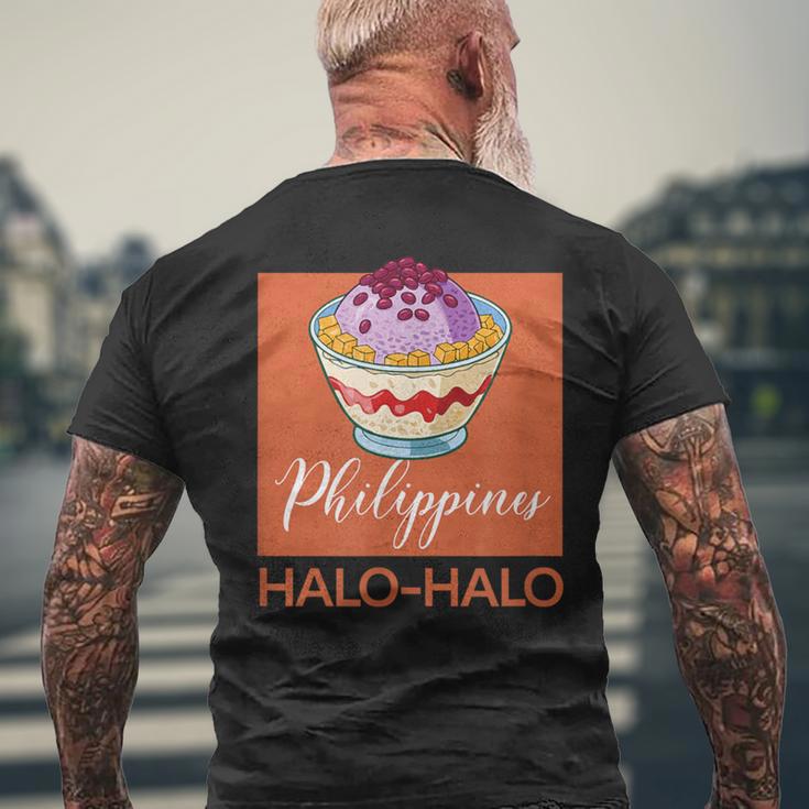 フィリピン料理 アジア ホビーシェフ ハロハロ メンズTシャツ バックプリント 高齢者への贈り物