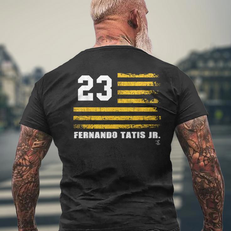 フェルナンド・タティスjrヴィンテージフラッグゲームデー メンズTシャツ バックプリント 高齢者への贈り物