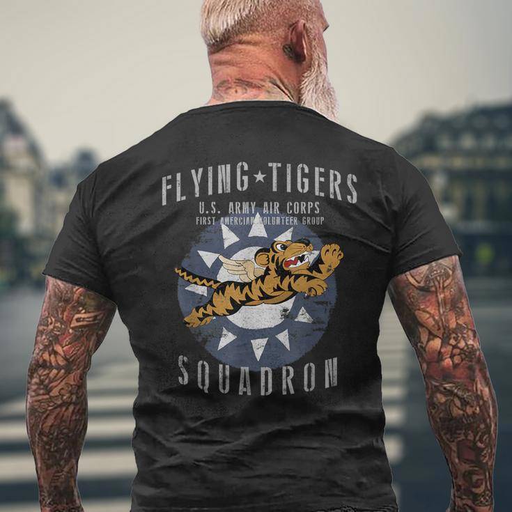 フライングタイガース飛行隊 第二次世界大戦 記章 ヴィンテージ Ww2 航空隊 メンズTシャツ バックプリント 高齢者への贈り物