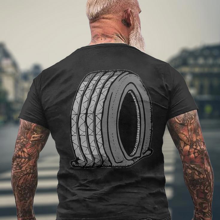 フラットタイヤ メンズTシャツ バックプリント 高齢者への贈り物