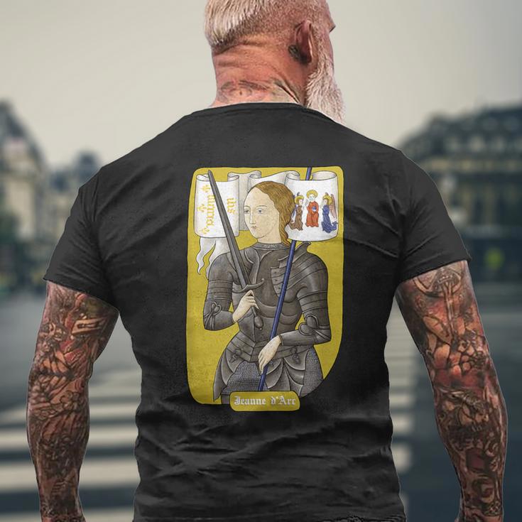 フランスのヒロインの聖ジャンヌ・ダルク メンズTシャツ バックプリント 高齢者への贈り物