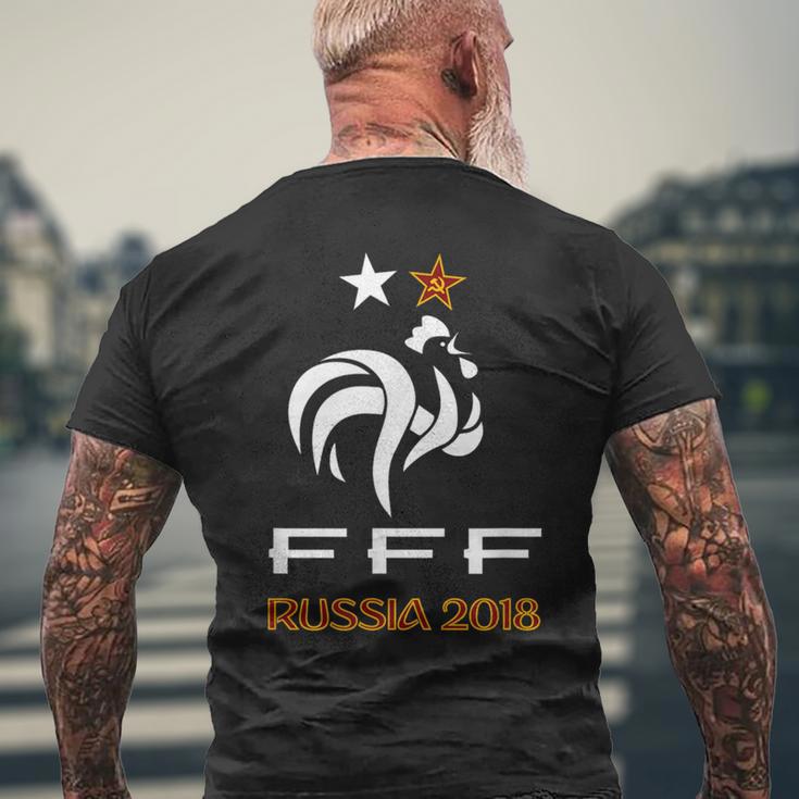 フランスのフットボールチームを祝福しましょう。 メンズTシャツ バックプリント 高齢者への贈り物