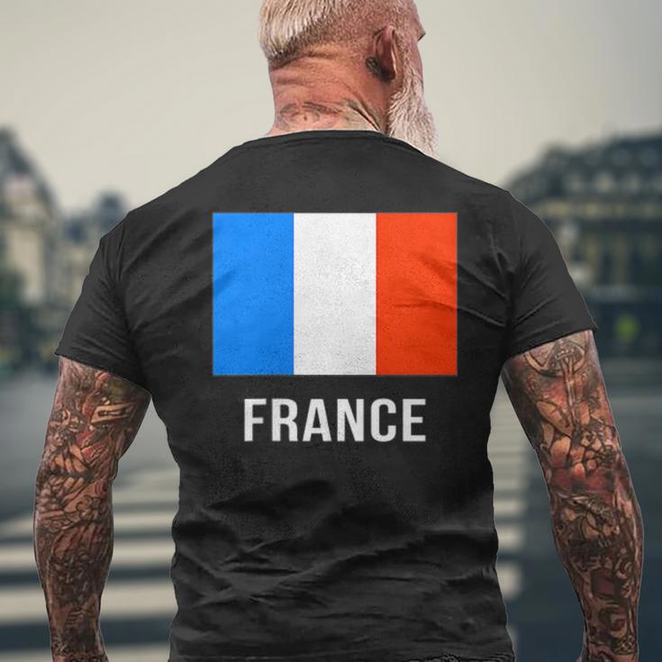 フランス国旗シャツ メンズTシャツ バックプリント 高齢者への贈り物