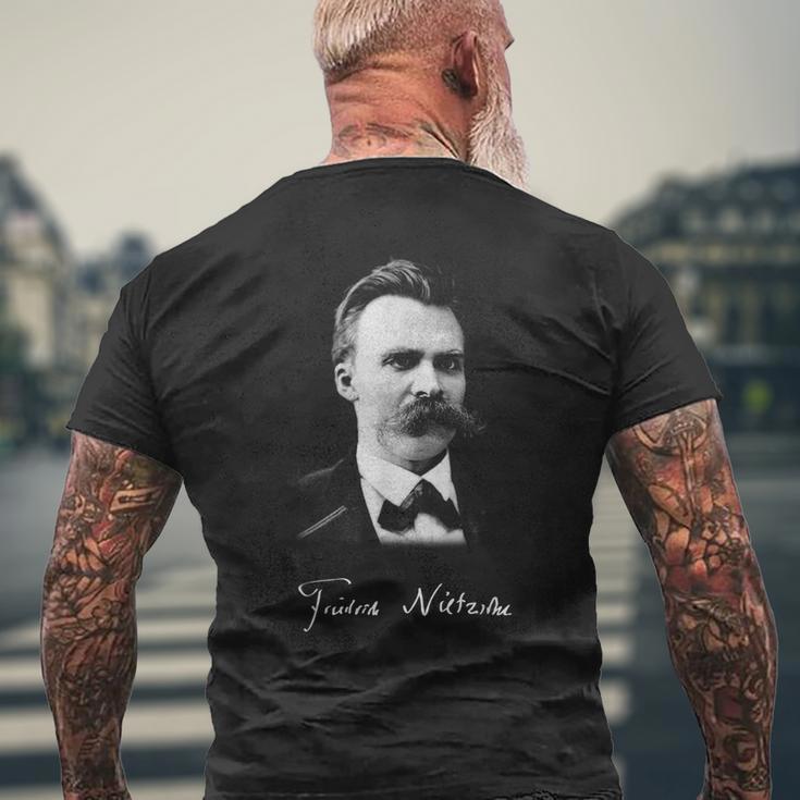 フリードリヒ・ニーチェ 哲学 ドイツ 哲学者 知恵 Nietzsche German Philosopher メンズTシャツ バックプリント 高齢者への贈り物
