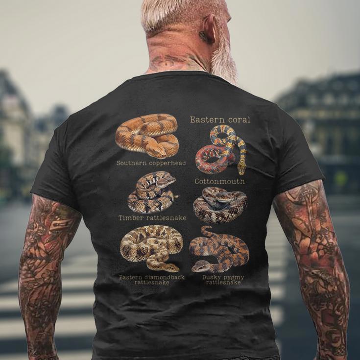 フロリダ 毒蛇 キッズ 教育用 毒の生活 メンズTシャツ バックプリント 高齢者への贈り物