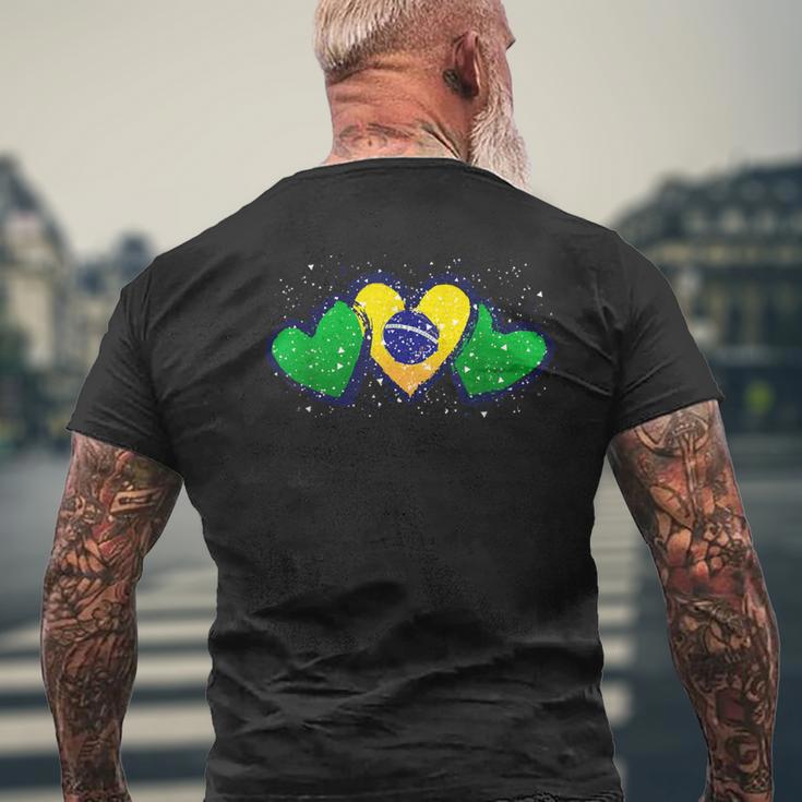 ブラジル独立記念日 ブラジル誕生 国旗 愛 ブラジル メンズTシャツ バックプリント 高齢者への贈り物