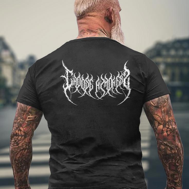 ブラックメタル＆デスメタルヘッドバンガーチョイスカインドネス メンズTシャツ バックプリント 高齢者への贈り物