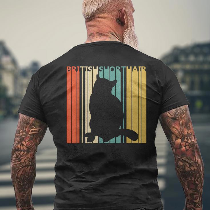 ブリティッシュショートヘア ブリティッシュショートヘア メンズTシャツ バックプリント 高齢者への贈り物