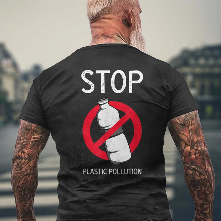 プラスチック汚染環境係派を止める メンズTシャツ バックプリント 高齢者への贈り物