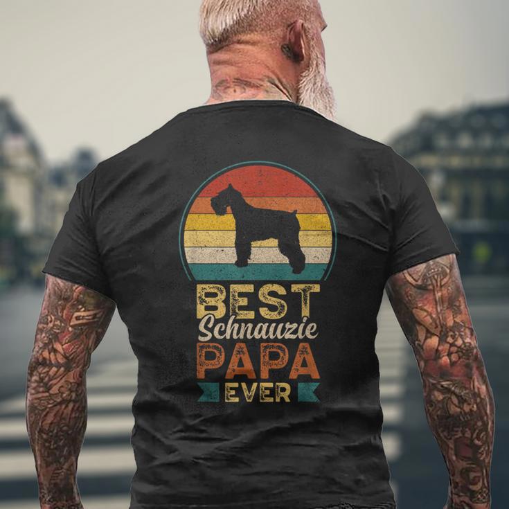 ベスト・シュナウジー・パパ ミニチュア・シュナウザー メンズTシャツ バックプリント 高齢者への贈り物