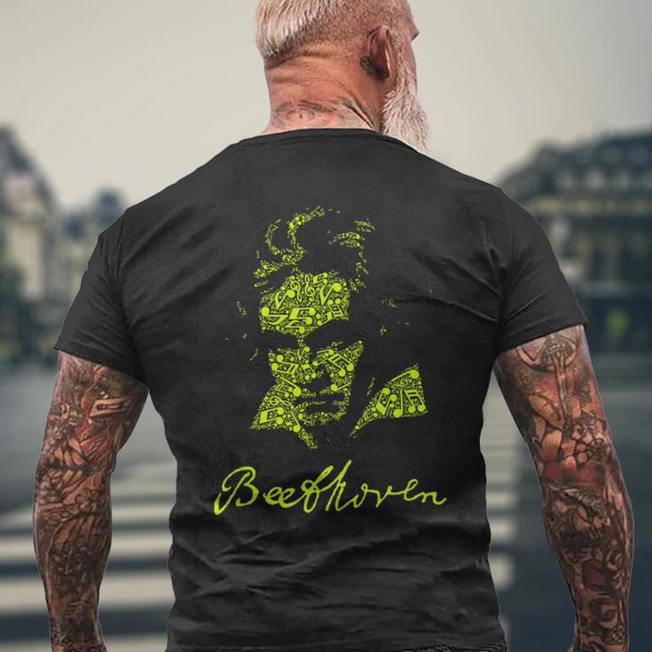 ベートーヴェン ドイツ 作曲家 クラシック楽譜 メンズTシャツ バックプリント 高齢者への贈り物