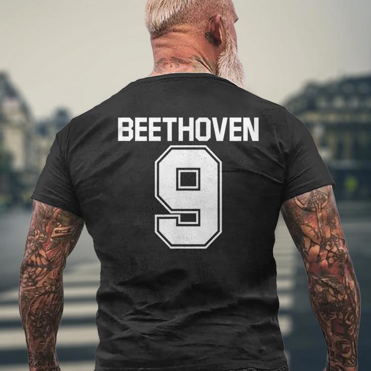 ベートーヴェン 第9番 交響曲 音楽 メンズTシャツ バックプリント 高齢者への贈り物