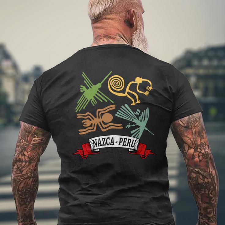 ペルーのナスカ線 ペルー古代地上絵ミステリーアート 長袖tシャツ メンズTシャツ バックプリント 高齢者への贈り物
