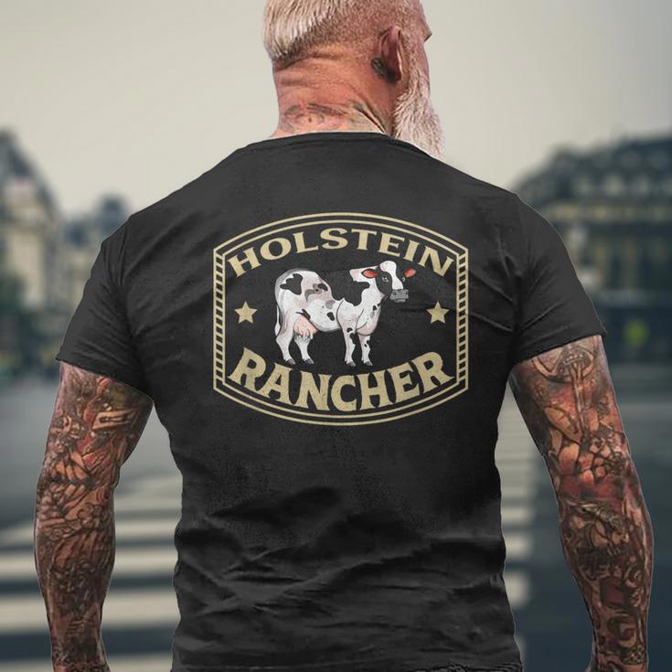 ホルスタイン・フリージア牛 ホルスタイン・ランチャー メンズTシャツ バックプリント 高齢者への贈り物