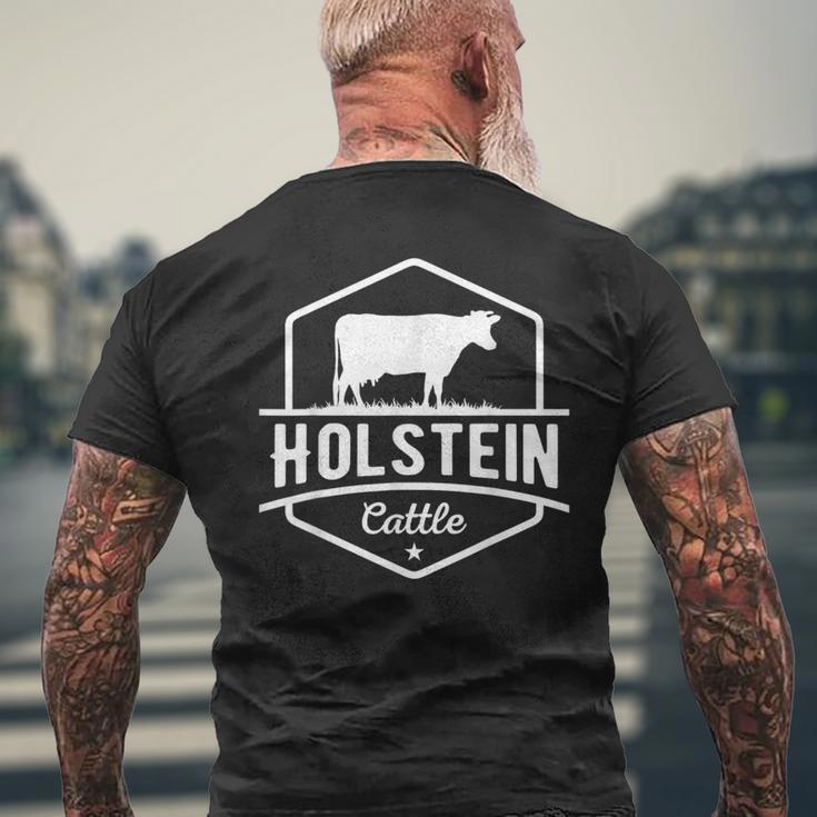 ホルスタイン牛-農家向けホルスタイン牛 メンズTシャツ バックプリント 高齢者への贈り物