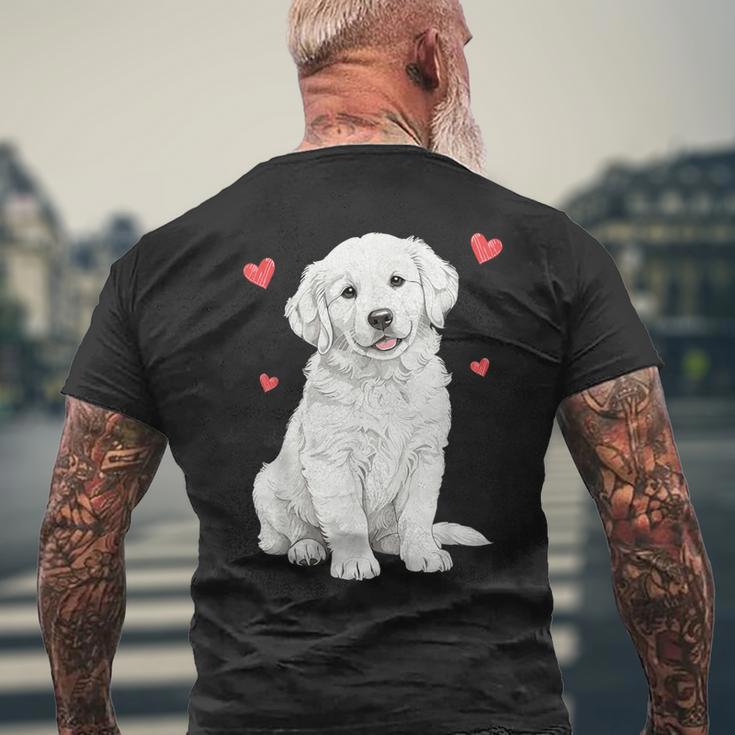 ホワイトゴールデンレトリバー ホワイトイングリッシュクリーム ゴールデンレトリバー メンズTシャツ バックプリント 高齢者への贈り物