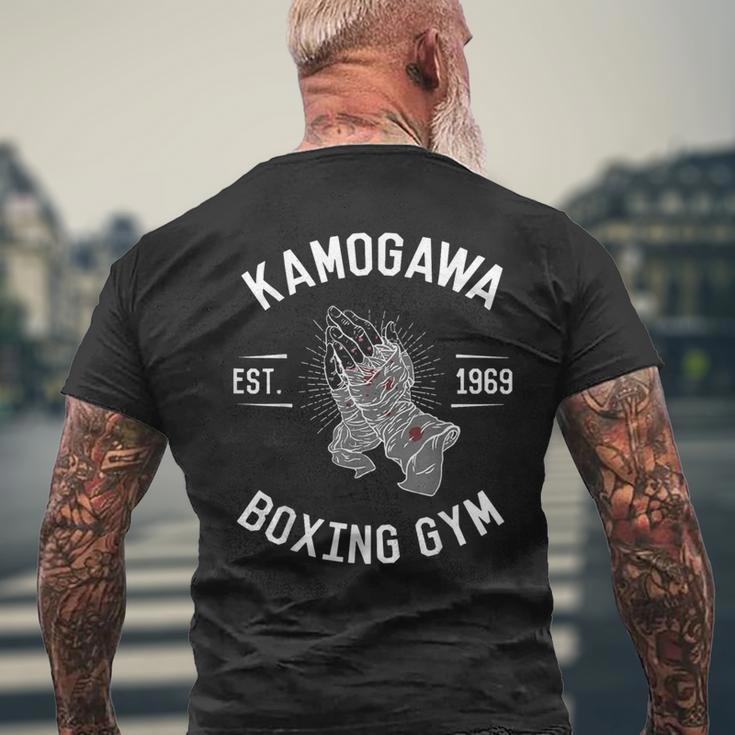ボクシングtシャツ Kbg鴨川 ボクシングジム Est1969 メンズTシャツ バックプリント 高齢者への贈り物