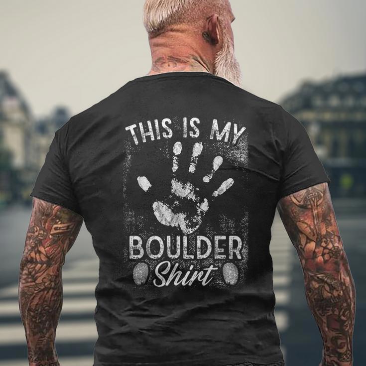 ボルダリング チョーク手形 メンズTシャツ バックプリント 高齢者への贈り物