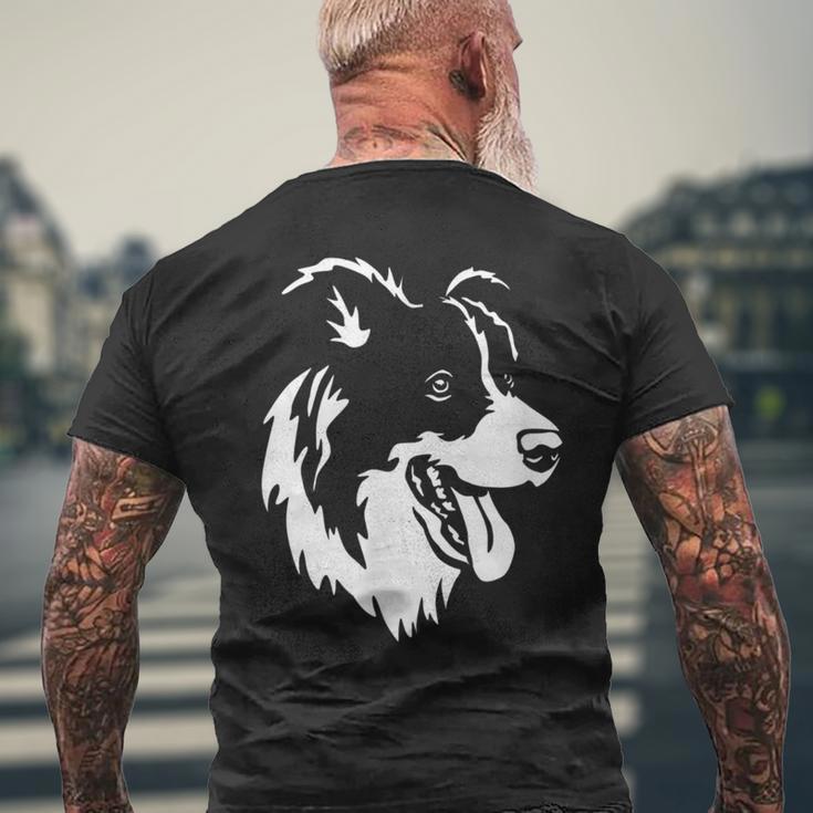 ボーダーコリー 犬 いぬ ボーダーコリー グッズ メンズTシャツ バックプリント 高齢者への贈り物
