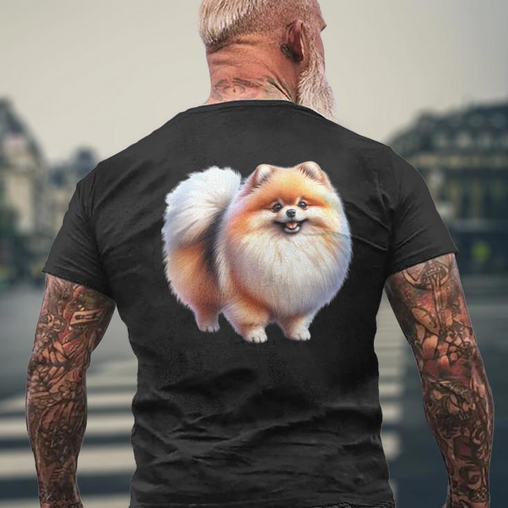 ポメラニアン犬 長袖tシャツ メンズTシャツ バックプリント 高齢者への贈り物