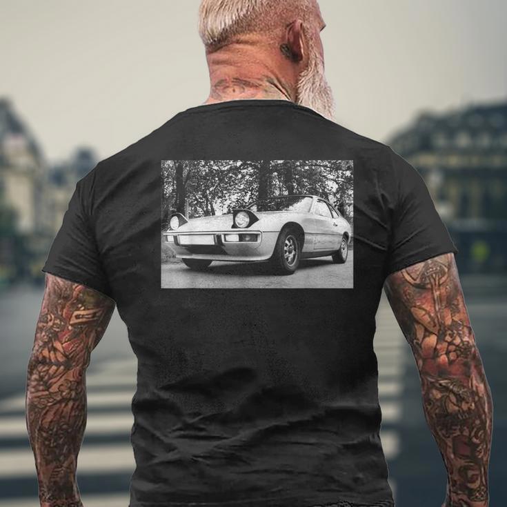 ポルシェ 924 1977 スポーツカー メンズTシャツ バックプリント 高齢者への贈り物