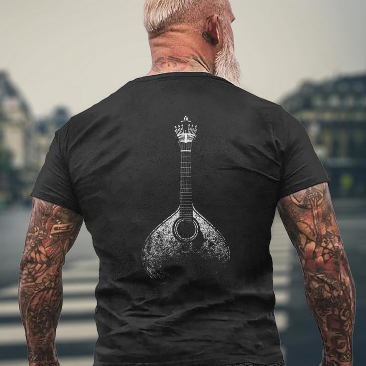 ポルトガルギター ファド音楽 ポルトガル メンズTシャツ バックプリント 高齢者への贈り物