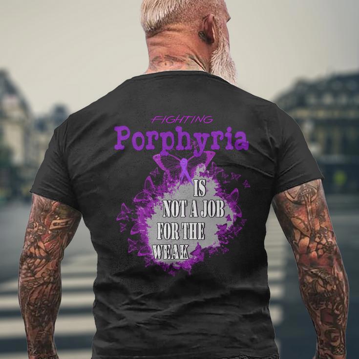 ポルフィリン症啓発 長袖tシャツ メンズTシャツ バックプリント 高齢者への贈り物