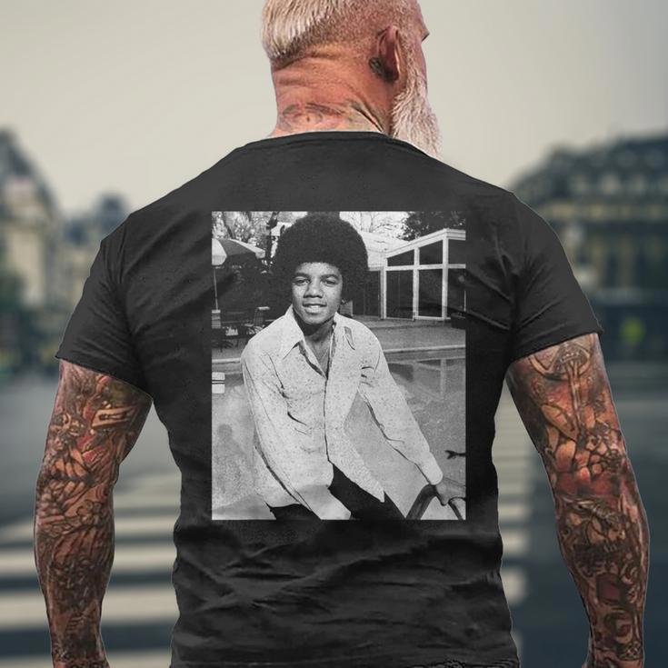 マイケル・ジャクソン アット Laホーム ザ・ジャクソン5 1975 メンズTシャツ バックプリント 高齢者への贈り物
