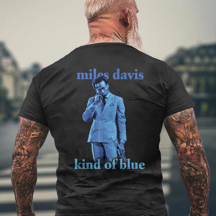 マイルス・デイビスの青い色相の写真 メンズTシャツ バックプリント 高齢者への贈り物
