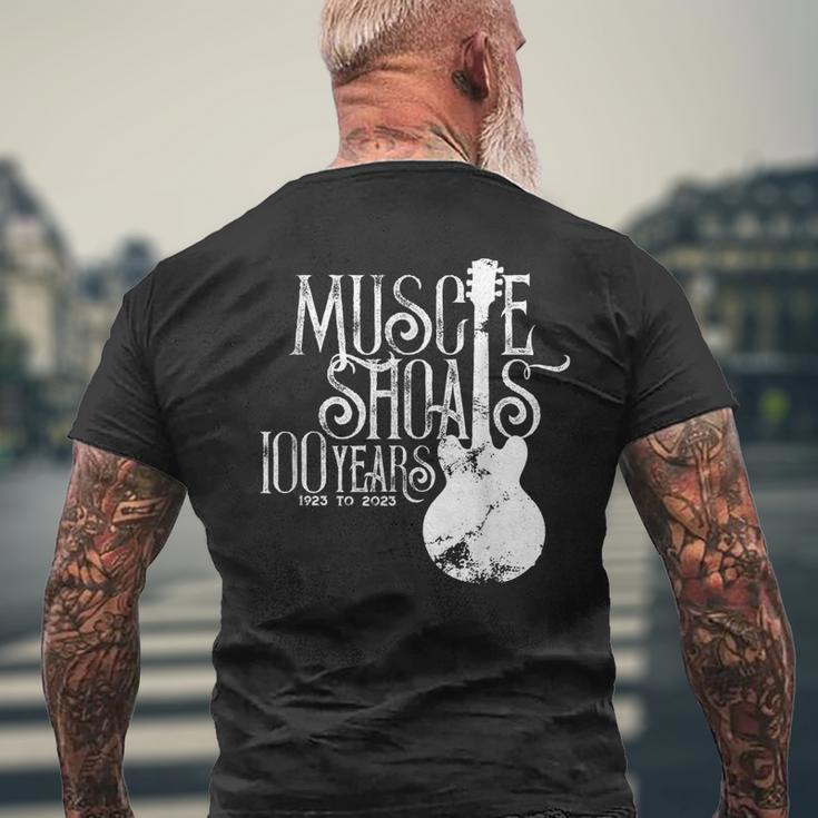 マッスルショールズ、アラバマ州ヴィンテージソウルファン100周年記念 メンズTシャツ バックプリント 高齢者への贈り物