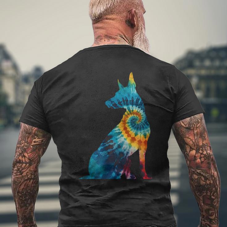 マンチェスター テリア犬のレトロなデザイン メンズTシャツ バックプリント 高齢者への贈り物