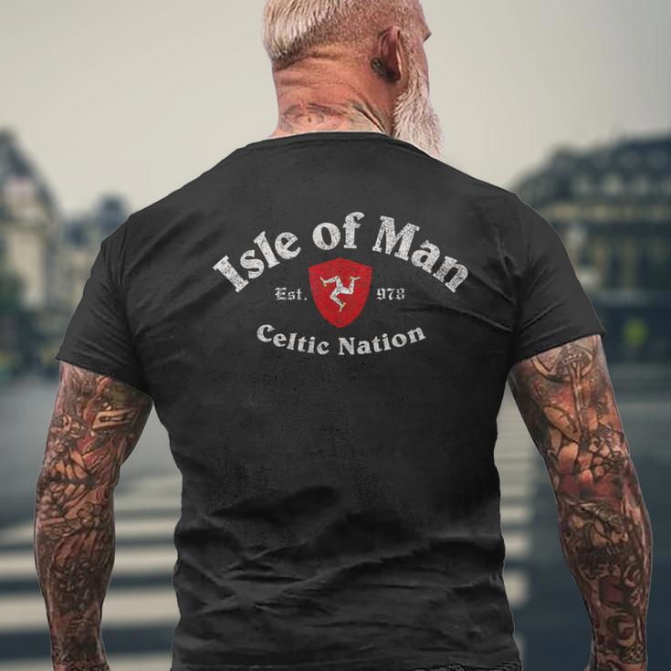 マン島 Celtic Nation Established 978 メンズTシャツ バックプリント 高齢者への贈り物