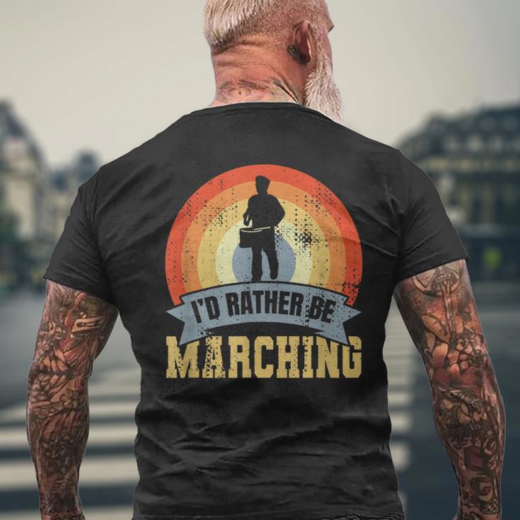 マーチングクォーツドラム ラバー スネアドラム メンズTシャツ バックプリント 高齢者への贈り物