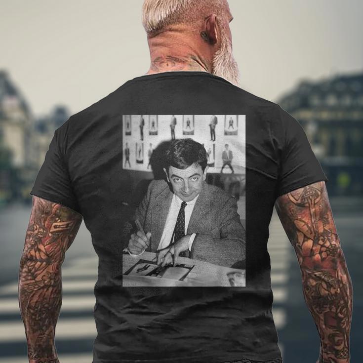ミスター・ビーン・ローワン・アトキンソンサインサインセッション1991 メンズTシャツ バックプリント 高齢者への贈り物