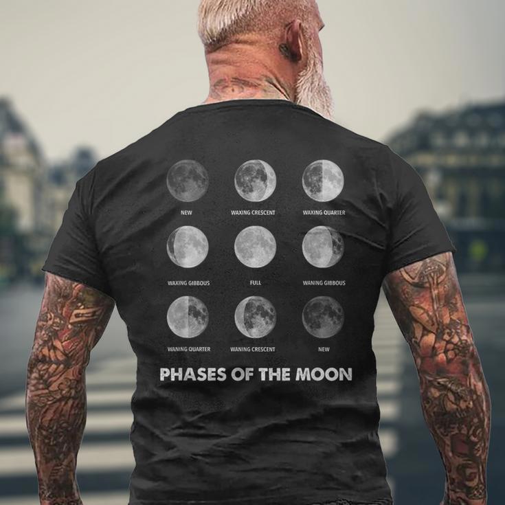 ムーンフェーズ ムーンサイクル ルナーサイクル ルナエクリプス メンズTシャツ バックプリント 高齢者への贈り物