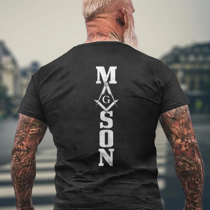 メイソンスクエア&コンパス フリーメイソンシンボル フリーメイソンシュライナー メンズTシャツ バックプリント 高齢者への贈り物
