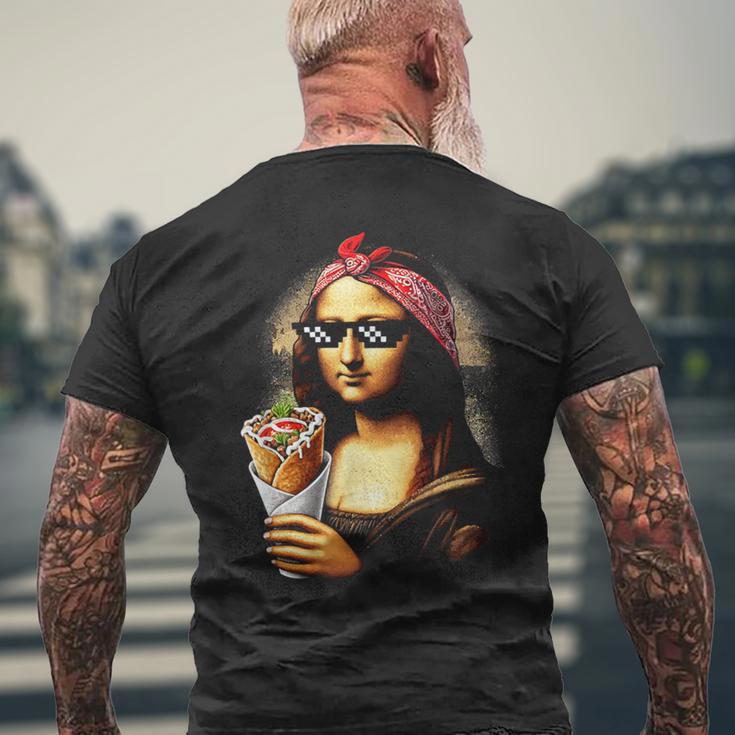 モナリザ ドネルケバブ メンズTシャツ バックプリント 高齢者への贈り物