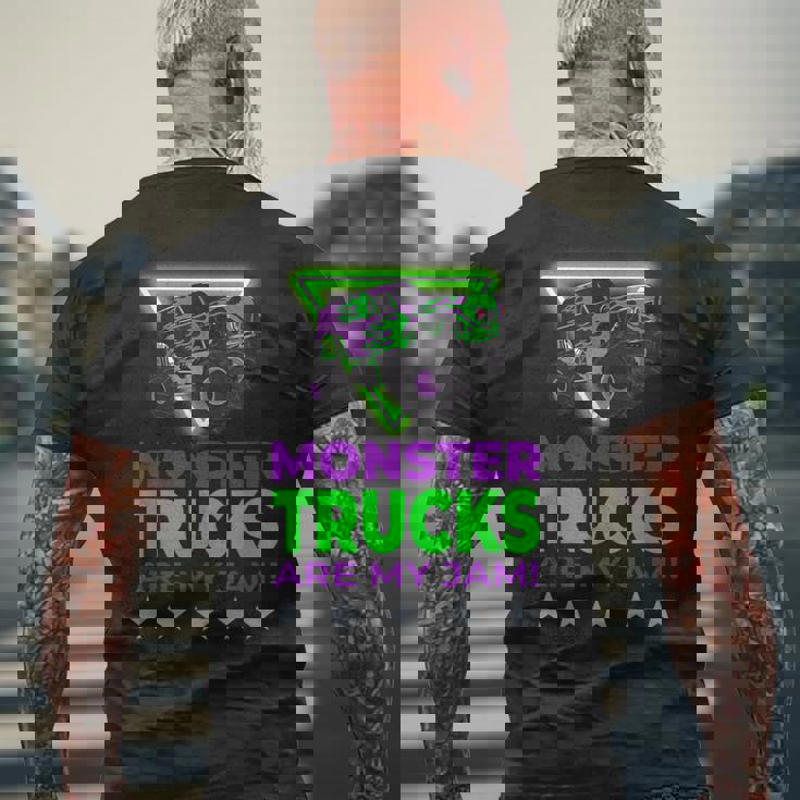 モンスタートラックは私のジャムです メンズTシャツ バックプリント 高齢者への贈り物